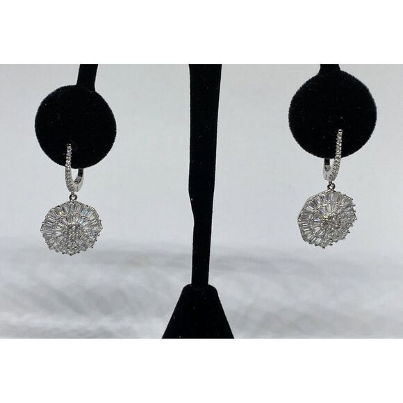 Rosie Hill Designs SE181W Earrings Cubic Zirconia Sterling Silver NM67 - Picture 1 of 5